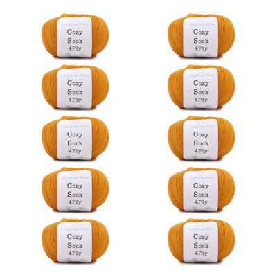 Laughing Hens Cozy Sock 4 Ply - Pack of 10 x 100g										 - 004 Saffron