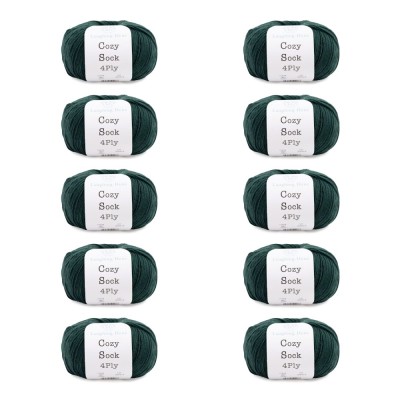 Laughing Hens Cozy Sock 4 Ply - Pack of 10 x 100g										 - 007 Juniper