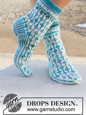 DROPS Diamond Seas Socken - Deutschsprachige Anleitung										