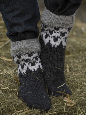 Viking Garn 2309-5 Flokken Socks - Charcoal										
