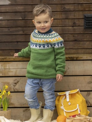 Viking Garn 2508-6 Children's Pibbar Sweater										