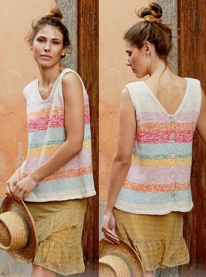 DROPS Block Party Träger-Top - Deutschsprachige Anleitung										