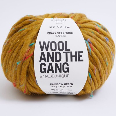 Wool and the Gang Crazy Sexy Wool										 - Funfetti Rainbow Green