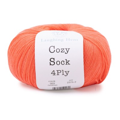 Laughing Hens Cozy Sock 4 Ply										 - 003 Cantaloupe
