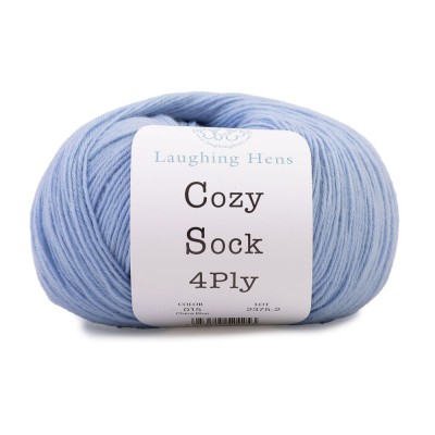 Laughing Hens Cozy Sock 4 Ply										 - 015 China Blue