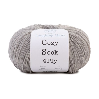 Laughing Hens Cozy Sock 4 Ply										 - 050 Mottled Grey