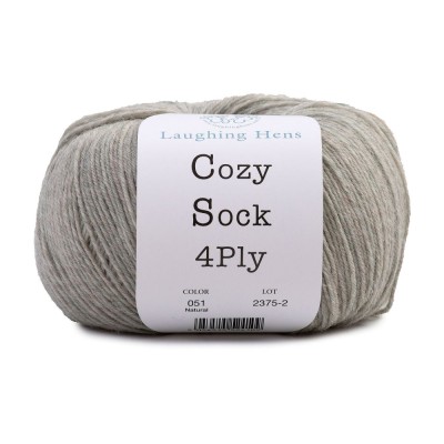 Laughing Hens Cozy Sock 4 Ply										 - 051 Natural