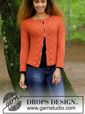 Autumn Vines Langarm Strickjacke