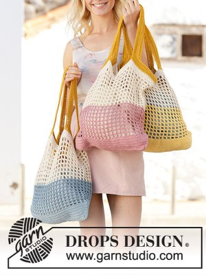 DROPS Back to the Beach Häkeln Tasche - Deutschsprachige Anleitung										