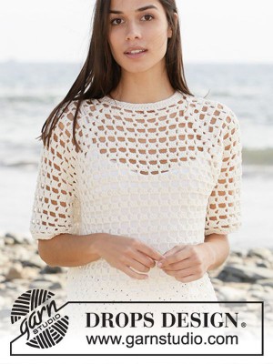 DROPS Charming Catch Häkeln T-Shirt - Deutschsprachige Anleitung										