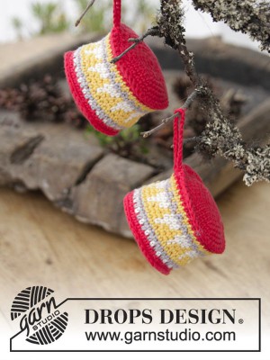 DROPS Christmas Drums Häkeln Weihnachtsdeko - Deutschsprachige Anleitung										