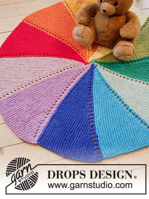 DROPS Colour Wheel Regenbogenteppich - Deutschsprachige Anleitung										