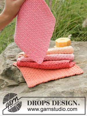 DROPS Fresh Berries Häkeln Waschlappen - Deutschsprachige Anleitung										