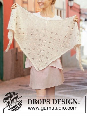 DROPS Ivory Dream Schultertuch - Deutschsprachige Anleitung										