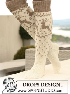 DROPS Oh Deer Kniestrümpfe - Deutschsprachige Anleitung										