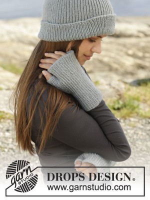 DROPS Paula Mütze und Fingerlosen Fäustlinge - Deutschsprachige Anleitung										