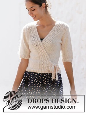 DROPS Pearl Pointe Strickjacke - Deutschsprachige Anleitung										