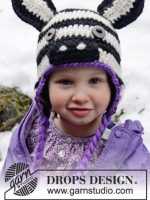 DROPS Pembe Zebra Mütze - Deutschsprachige Anleitung										