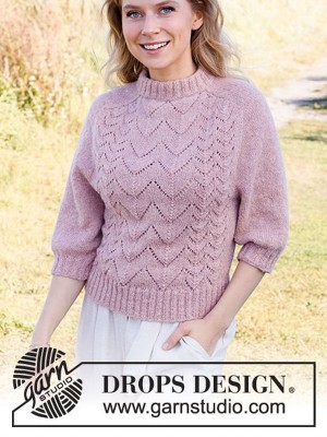 DROPS Pink Sandstone Pullover - Deutschsprachige Anleitung										