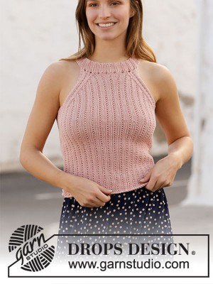 DROPS Pink Shell Top - Deutschsprachige Anleitung										