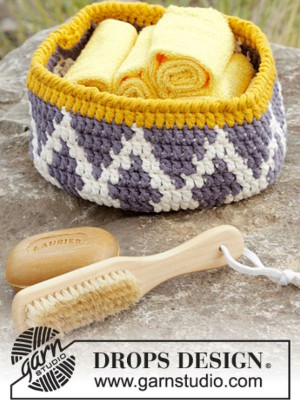 DROPS Quito Häkeln Korb - Deutschsprachige Anleitung										