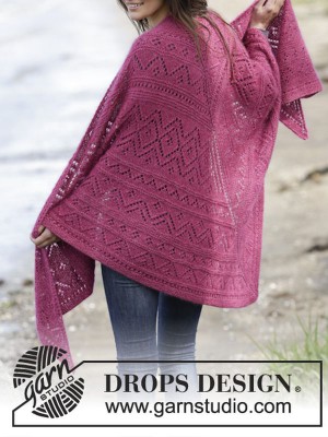 DROPS Raspberry Schultertuch - Deutschsprachige Anleitung										