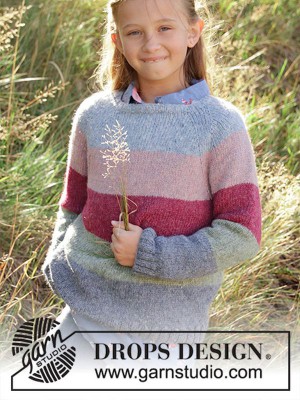 DROPS Spring Lines Pullover für Kinder - Deutschsprachige Anleitung										
