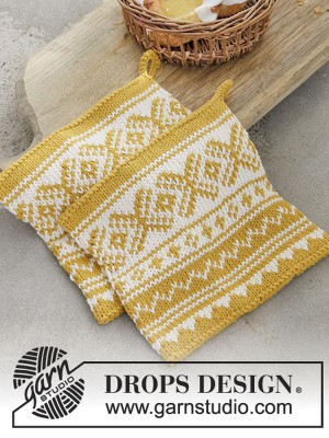 DROPS Sunbaked Topflappen - Deutschsprachige Anleitung										