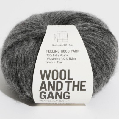 Wool and the Gang Feeling Good Yarn										 - 84 Silver Fox Grey