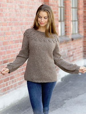 DROPS Flor de Canela Pullover - Deutschsprachige Anleitung										