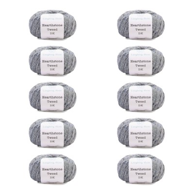 Laughing Hens Hearthstone Tweed DK - Pack of 10 x 50g balls										 - 01 Silver Mist