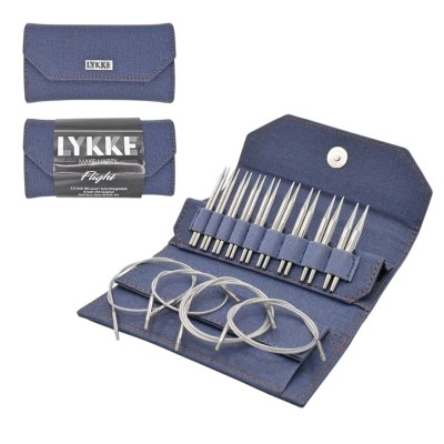 LYKKE Flight austauschbare Nadelspitzen 3.5 Zoll, Set mit 9										 - Denim