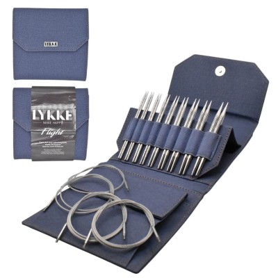 LYKKE Flight austauschbare Nadelspitzen 5 Zoll, Set mit 9										 - Denim