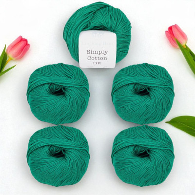 Laughing Hens Simply Cotton DK - Pack of 5 x 50g Balls										 - 005 Azalea