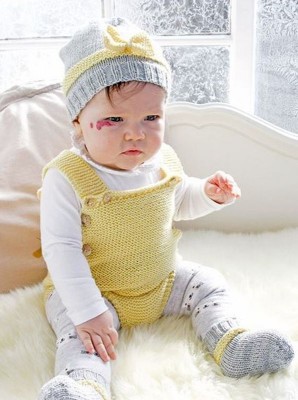 DROPS Little Miss Ribbons Babystrampler - Deutschsprachige Anleitung										