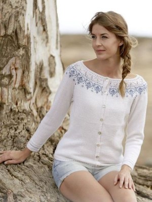 DROPS Nordic Summer Strickjacke - Deutschsprachige Anleitung										