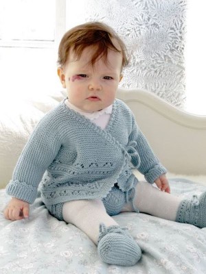 DROPS Odeta Babystrickjacke - Deutschsprachige Anleitung										