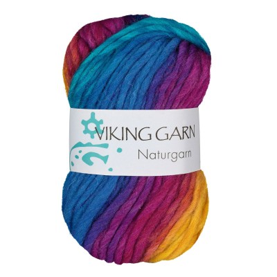 Viking Garn Snorre Naturgarn										 - 630 Multi Turquoise/Yellow