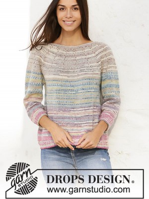 DROPS Watercolour Sky Pullover - Deutschsprachige Anleitung										