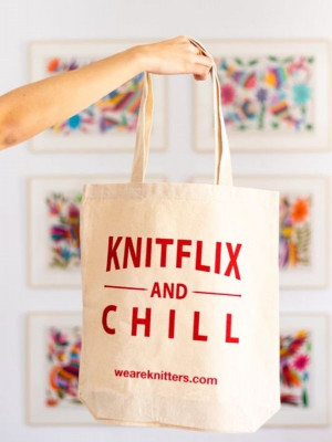 We Are Knitters 100% Cotton Tote Bag										