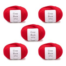 Laughing Hens Cozy Sock 4 Ply - Pack of 5 x 100g balls