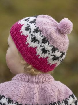 Viking Garn 2309-3 Children's Flokken Hat - Cerise
