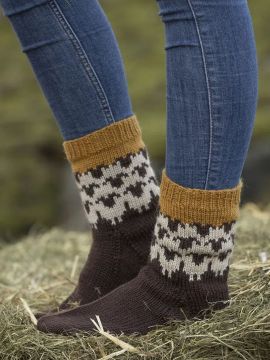 Viking Garn 2309-5 Flokken Socks - Brown