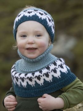 Viking Garn 2309-6 Children's Flokken Neckwarmer - Light Petrol