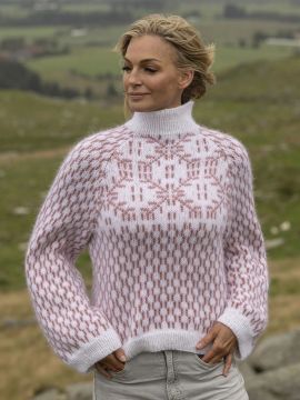 Viking Garn 2519-1b Hulda Sweater Pink