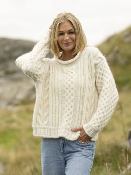 Viking Garn 2519-2a Jærbu Sweater Natural White