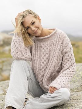 Viking Garn 2519-2b Jærbu Sweater Powder Pink