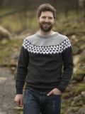 Viking Garn 2309-1 Men's Flokken Sweater - Charcoal