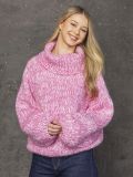 Viking Garn 2510-3a Yrsa Sweater Pink-White