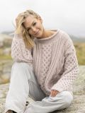 Viking Garn 2519-2b Jærbu Sweater Powder Pink